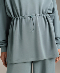 Oysho Толстовка на молнии до середины груди, синевато-серый