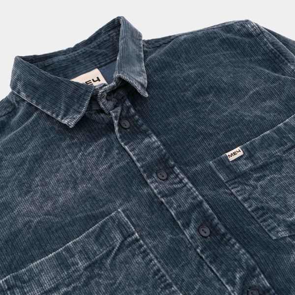 Рубашка SS24 Velvet Dyed Aegean синяя - фото 2