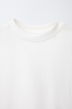 ZARA ОДНОТОННАЯ ФУТБОЛКА БЕЗ РУКАВОВ С НАШИВКОЙ, БЕЛЫЙ