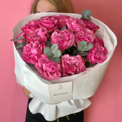 Моно букет из 15 пионовидная роз сорта Кантри Блю 310120264