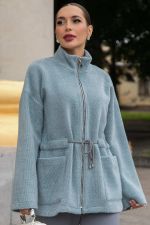 Пальто Альпака (серо-голубое) Б14138-7М LT Collection