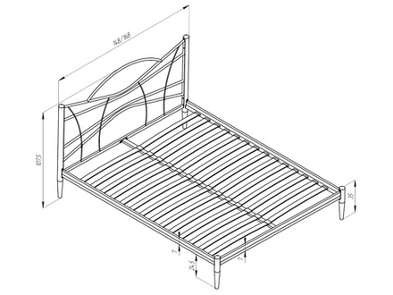 Кровать Форвард КМД 27 НОРИ 160 черный