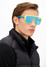 Спортивные очки HILX Youngblood Matte Yellow Blue / Light Blue Lens