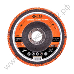 Круг лепестковый с керамическим абразивом для шлифования по нержавеющей стали FTL Everest 27 125 х 22,2 мм P60