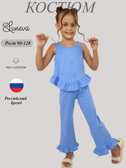 02-147-4 Комплект для девочки (туника+брюки)