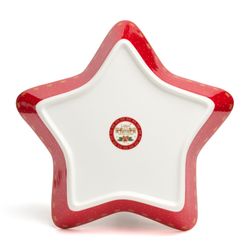 БЛЮДО-ЗВЕЗДА LEFARD "ДЕД МОРОЗ" 28*28*5 СМ КРАСНОЕ (КОР=8ШТ.)