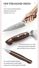 Кухонный нож Hezhen X02M Chef нож 8 дюймов клинок 67 Layers Damascus рукоять микарта, длина лезвия 21 см