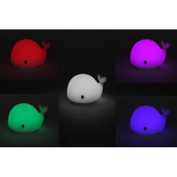 Ночник - светильник светодиодный ЭРА NLED-411-1W-W на батарейках или от USB мягкий силиконовый белый