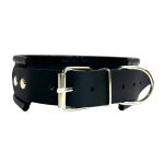 Черный ошейник 47см с бантиком из эко-кожи БДСМ Арсенал 50009