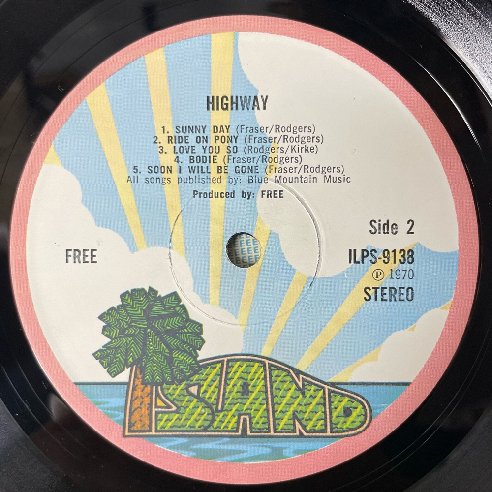 Винтажная виниловая пластинка LP Free Highway (UK 1970) Sunny Day