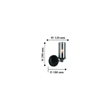 Бра 1*E14 2057-1W черный Kiara Favourite
