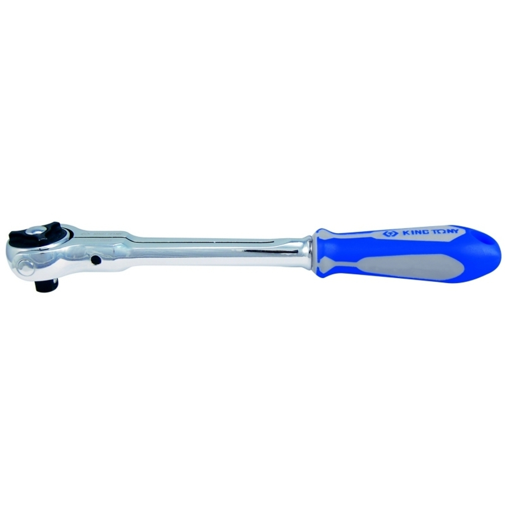 KING TONY (3752-09G) Трещотка 3/8", 235 мм, 72 зубца, дисковый механизм, поворотная голова с кнопкой