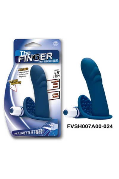 Вибронасадка на пальцы синяя