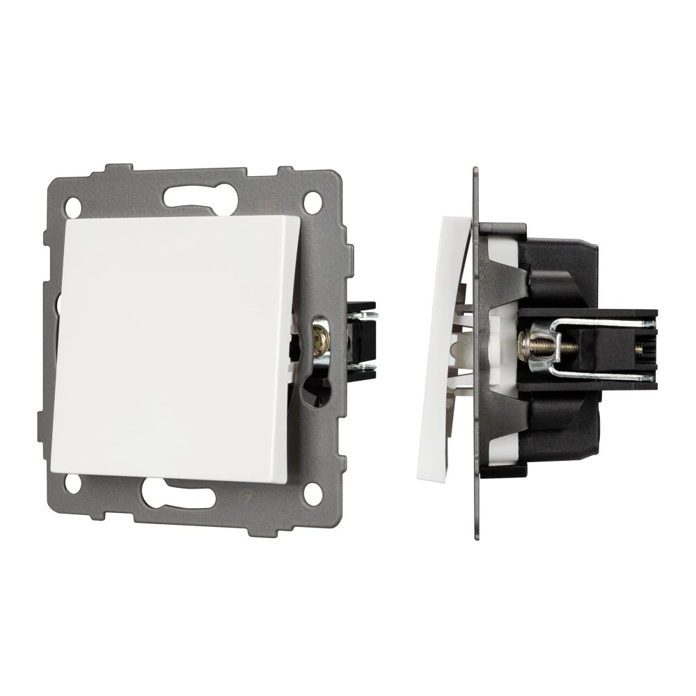 Механизм выключателя одноклавишный непроходной SWT-MK01-PL-WH-V (250V, 10A) (Arlight, -) 049867