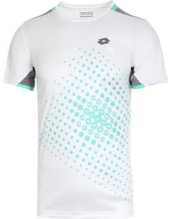 Детская теннисная футболка Lotto Top B IV T-Shirt 1 - bright white/green 9
