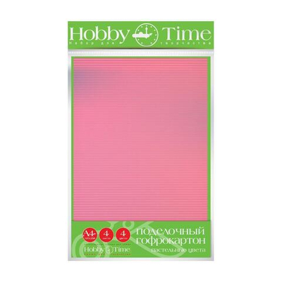 Гофрокартон А4, 4л., 4цв., "Пастельные Цвета" (Bruno Visconti) (Альт)
