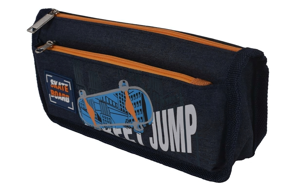 Пенал "Скейтборд" 21*5,5*9 см, 2 отд.