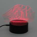 Светильник ночник «3D-Корабль» на пластиковой подставке, с включателем USB