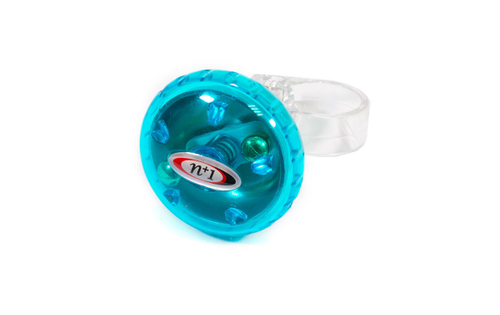 Звонок NUVO n+1 механический, d 36мм, латунь-пластик, прозрачный синий