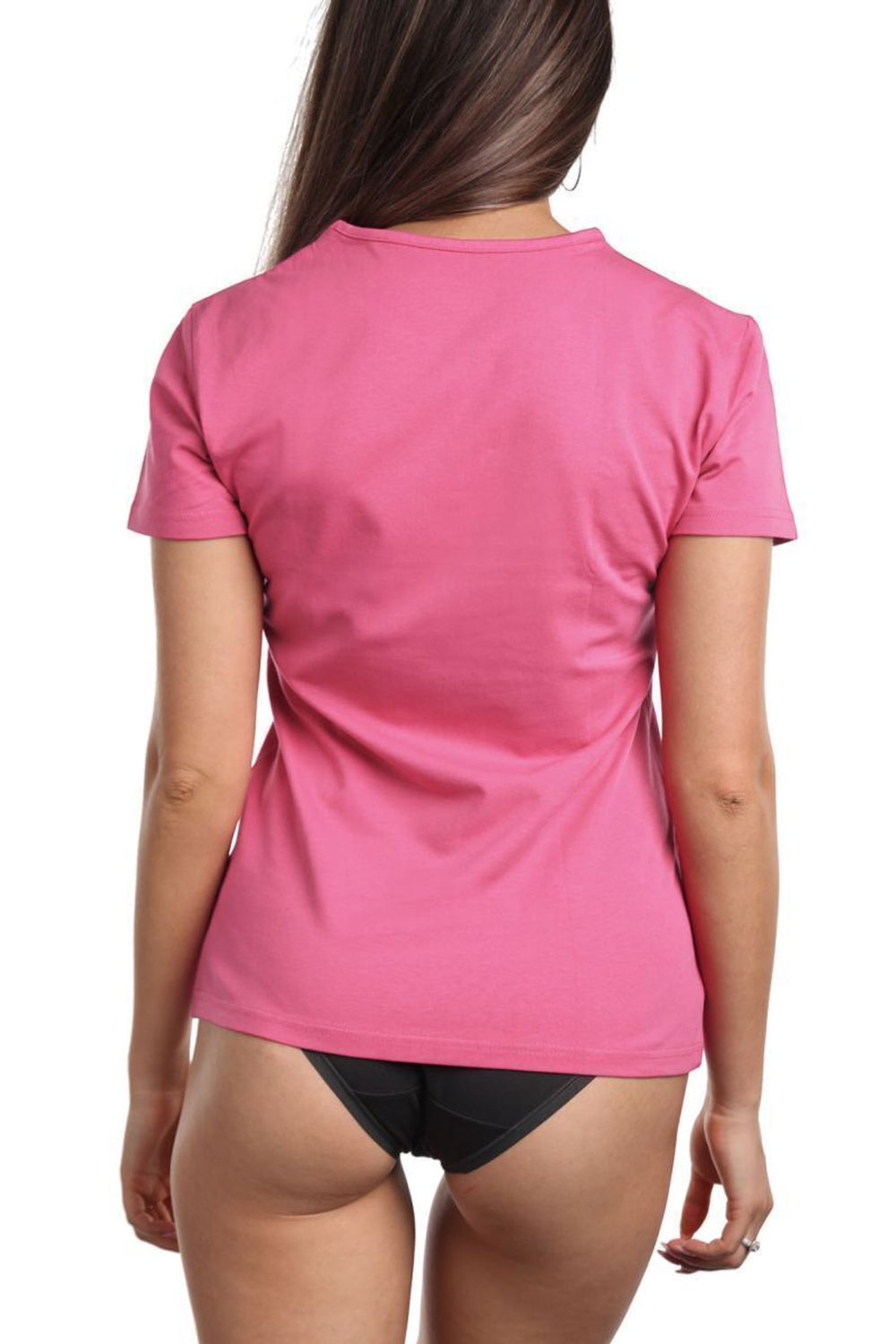 Женская футболка из хлопка (Размер: S) (Цвет: фиолетовый)