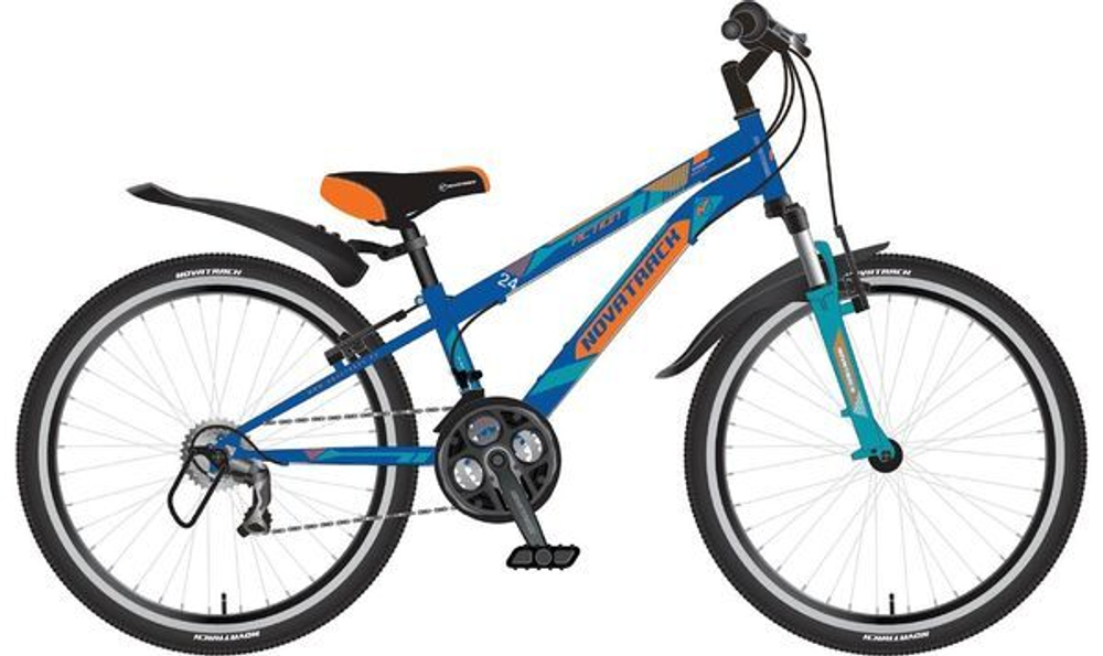 Велосипед NOVATRACK 24", ACTION, синий, рама сталь, Shimano 18 speed, TY21/TZ30/RS35/SG-6SI