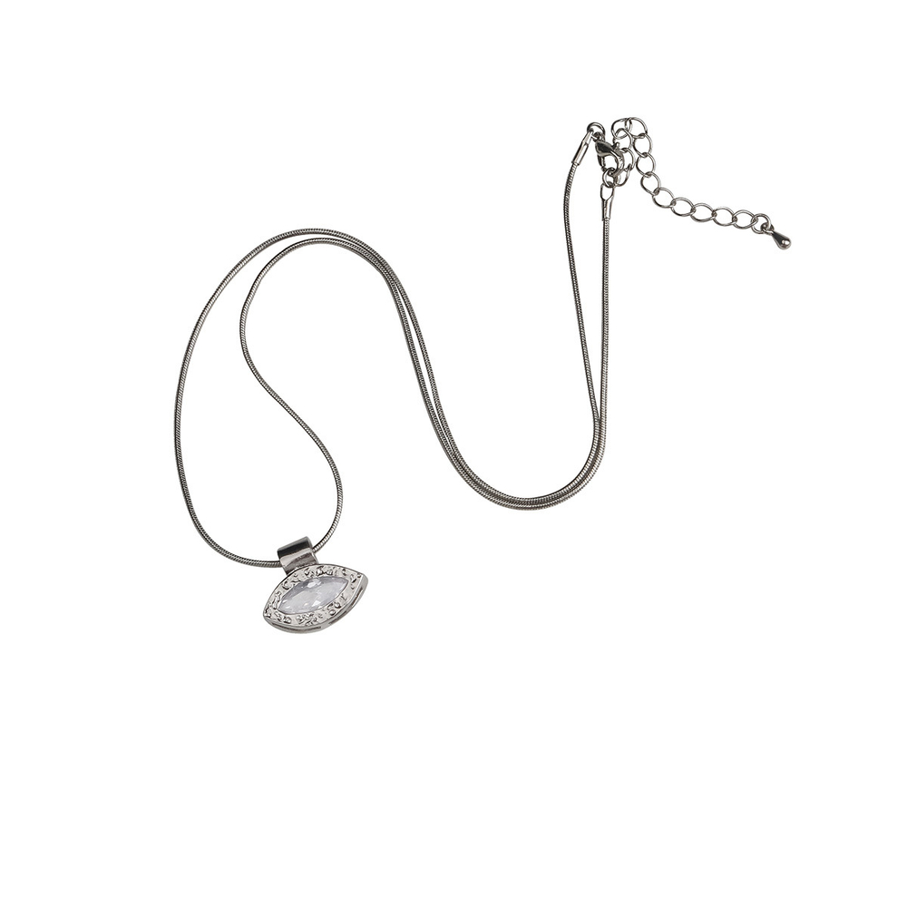 "Делона" кулон в родиевом покрытии из коллекции "Элеганс" от Jenavi с замком карабин