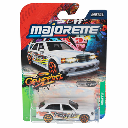 Металлическая машинка Majorette Graffiti Mercedes-Benz 4100002 5 190E EVO II 1:64 4100002 5