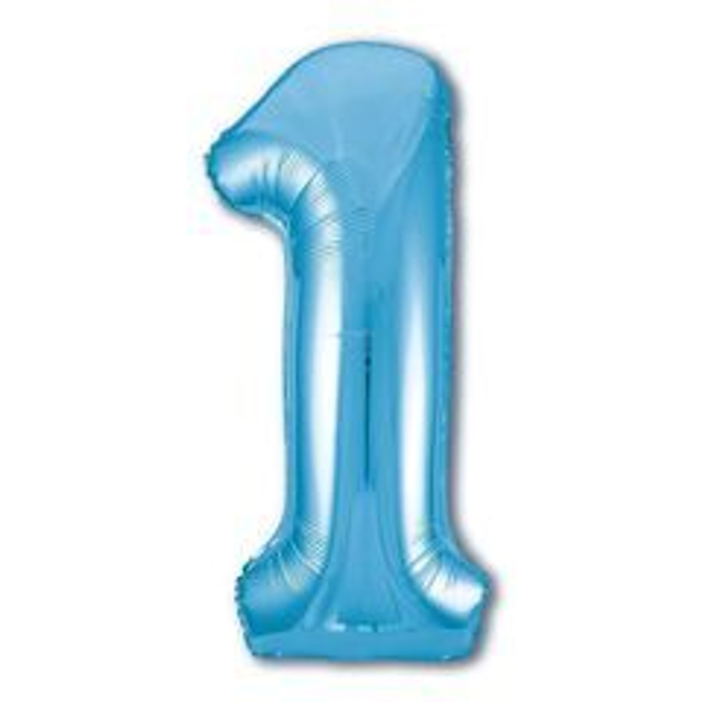 Р Цифра 1 Slim Голубой (40''/102 см)