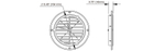 Вентиляционная решетка SeaFlo с регулировкой (диаметр 164 мм) (SFVC1-02)
