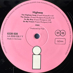 Free ‎– Highway (Германия 1970г.)