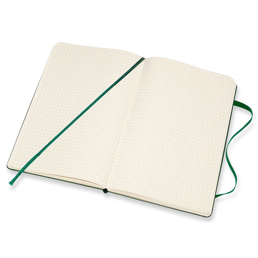 Блокнот Moleskine A5 в клетку зеленый (QP061K15) 1