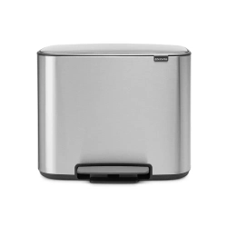 Brabantia Контейнер для мусора Bo 11+23 л для сортировки матовое серебро
