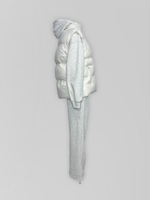 Спортивный костюм-тройка 23367 из зип-кофты, прямых штанов на кулиске и жилета