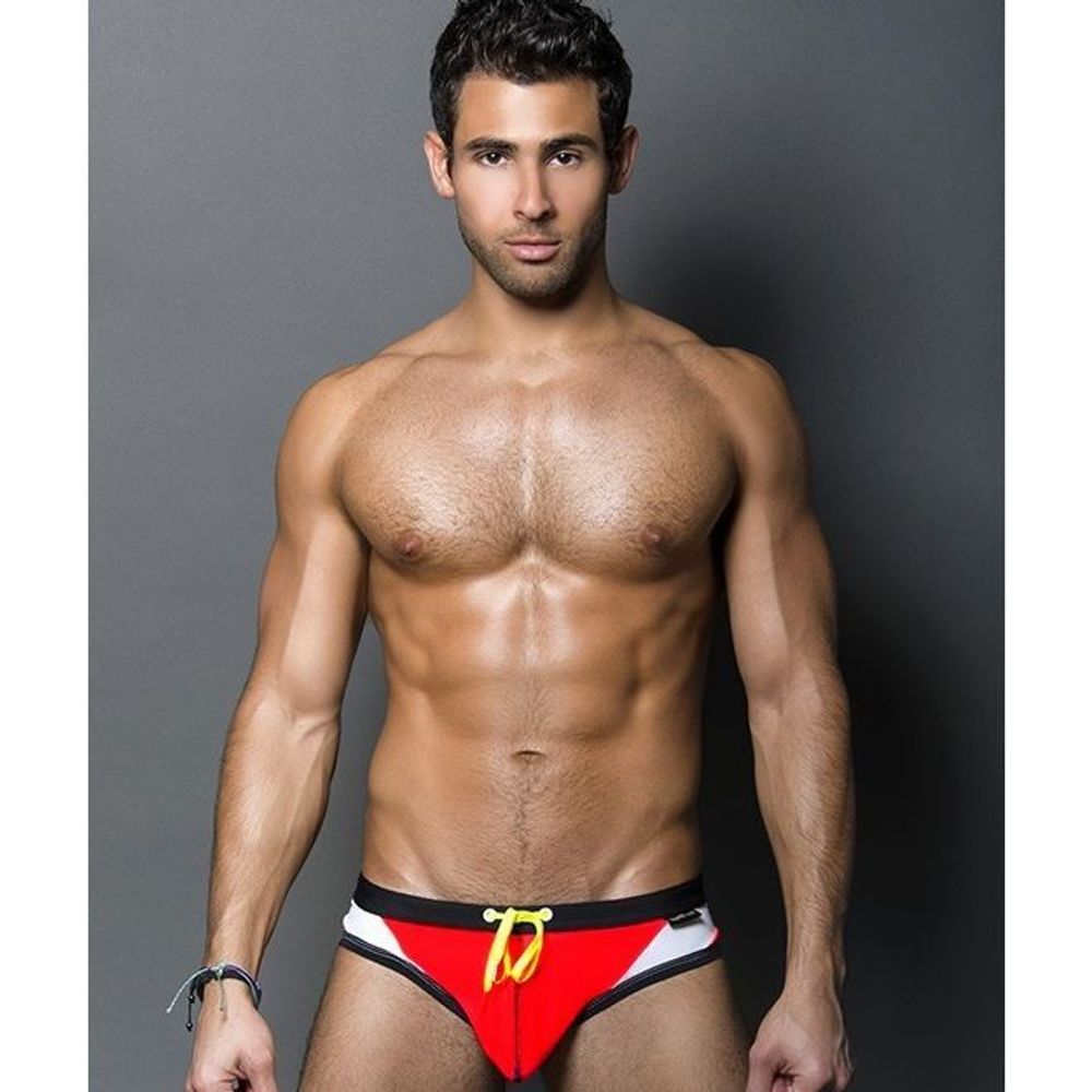 Мужские плавки красные Andrew Christian Swim Brief 6290