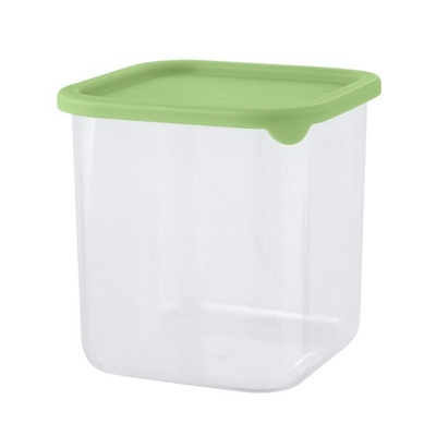 Банка для сыпучих продуктов Sugar&Spice Vanilla квадратная 0,8л, с гибкой крышкой фисташка