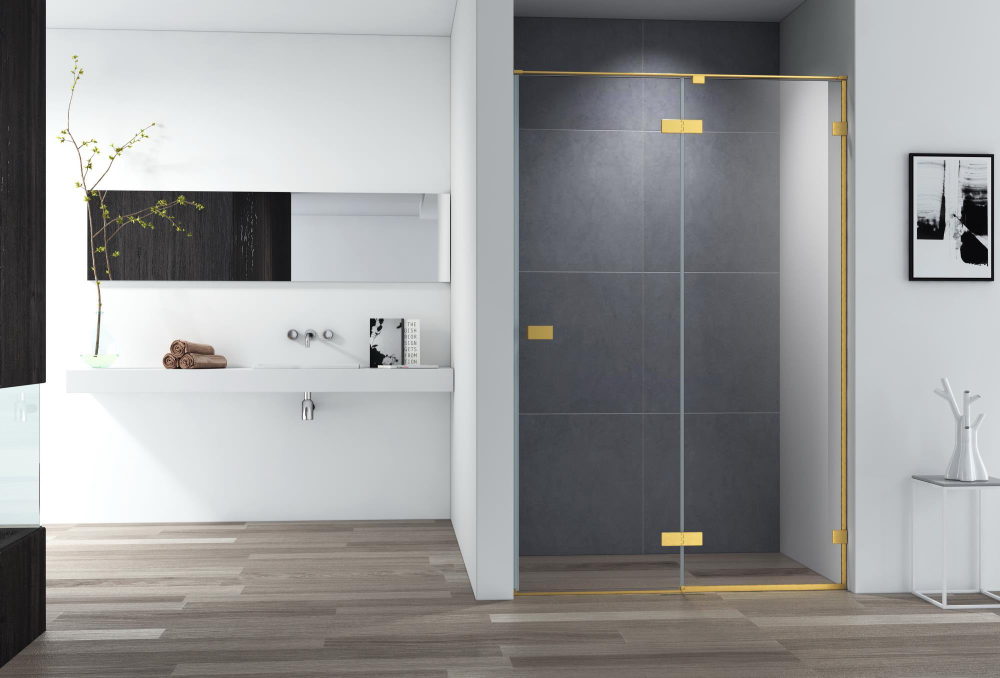 Душевая дверь Cezares BELLAGIO-B-12-120-C-BORO, профиль брашированное золото