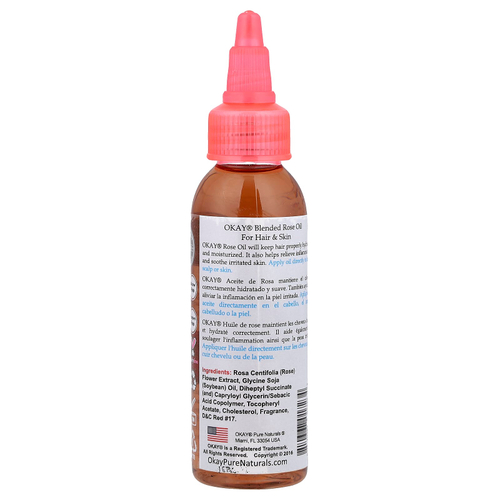 Okay Pure Naturals, Розовое масло, 59 мл (2 жидк. унц.)