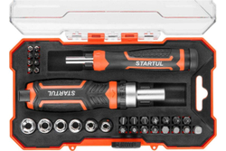 Реверсивная отвертка с набором бит и торцевых головок STARTUL Profi 31 предмет ST3095-31