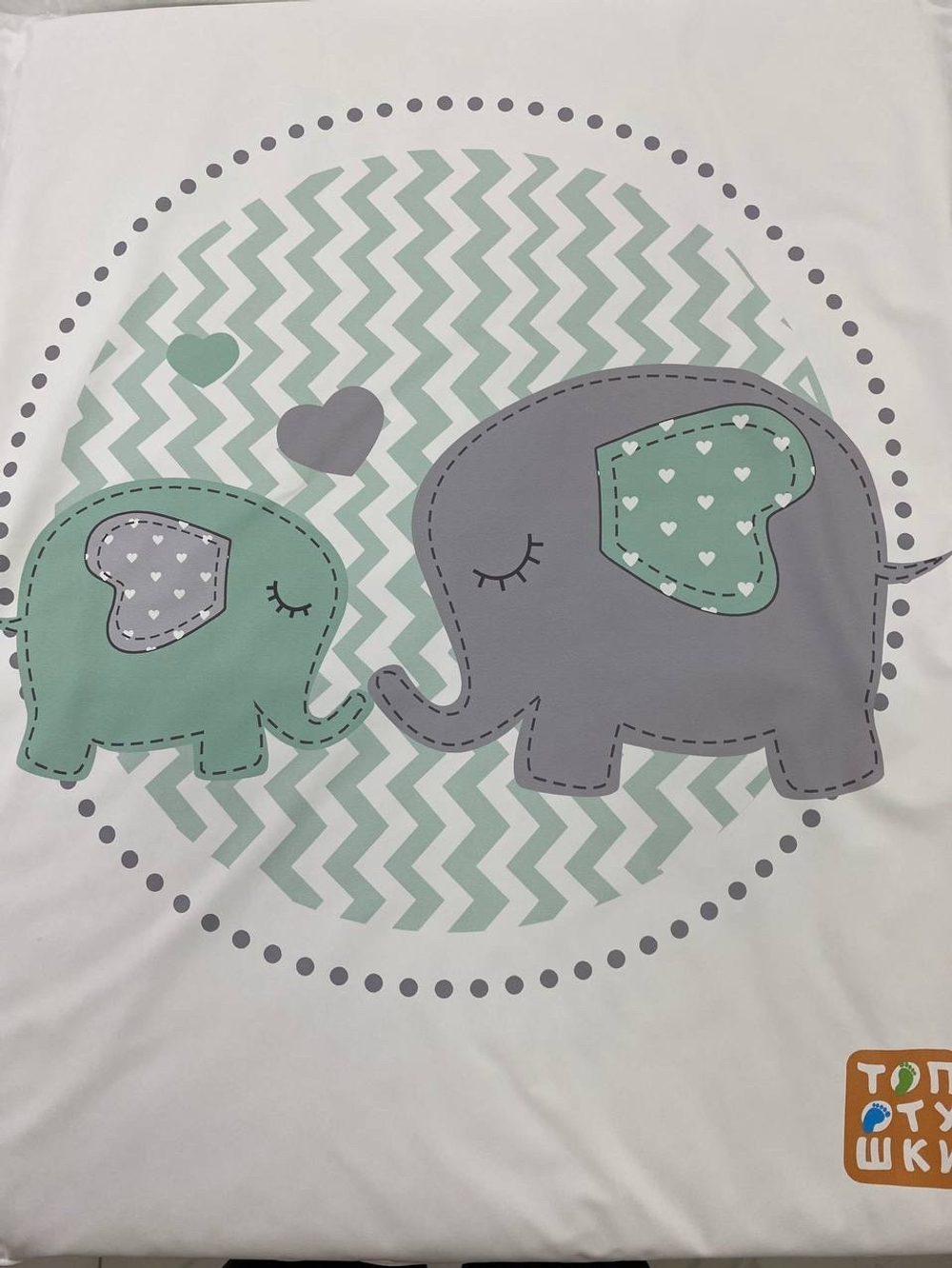 Пеленальный матрасик №2 Топотушки "Слоники NEW" (80х71)