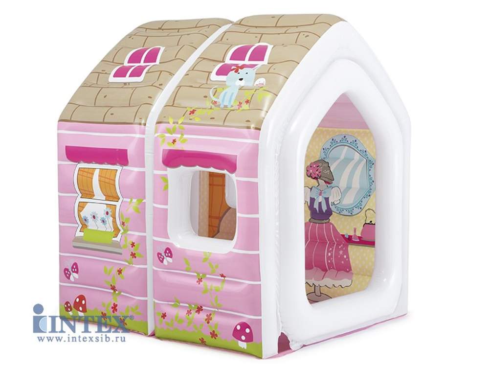 Игровой центр дом Принцесса с креслом и пуфиком 124 х 109 х 122 см.