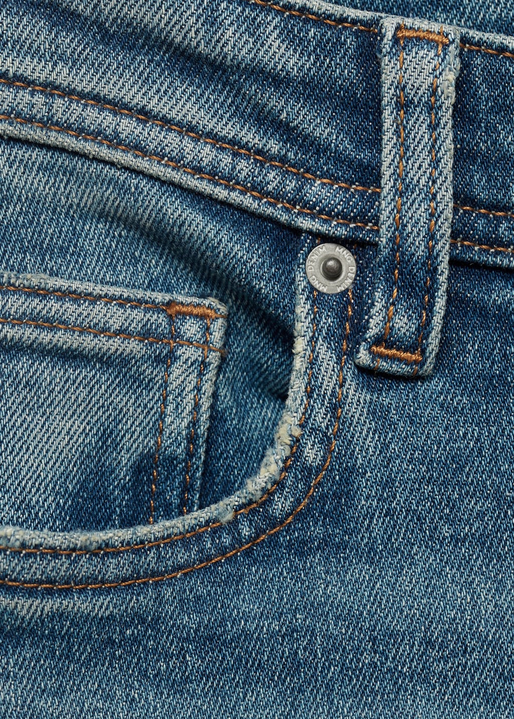 Джинсы Jan slim fit среднего тона с эффектом потертости