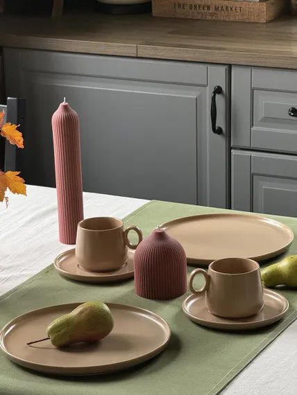 Свеча декоративная бордового цвета Edge 10,5 см