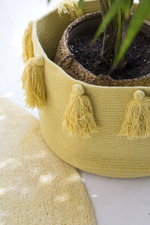 Корзина Lorena Canals Tassels Vintage Yellow (30 x Ø45 см)