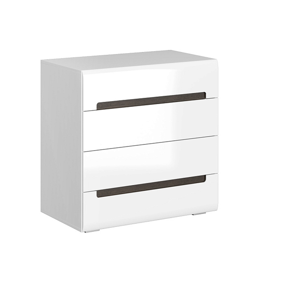 Комод Стокгольм белый/белый глянец