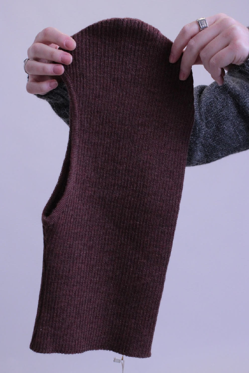 Балаклава цвета бордовый меланж