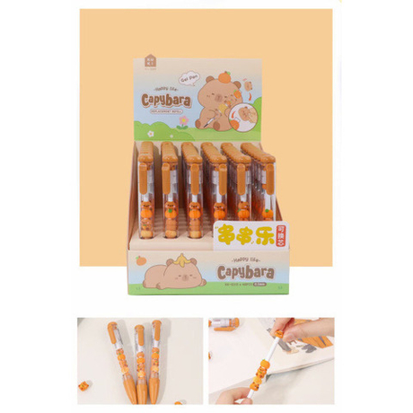 Ручка гелевая КОКОС 0,5 мм синяя Куки Капибара (252001)