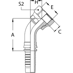 Фитинг DN 10 ORFS (Г) 11/16 (45)