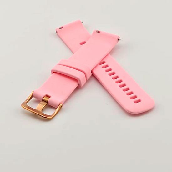 Ремешок Quick Release 20 мм для Garmin Forerunner 55/245/645, Venu, Venu Sq, Venu 2 Plus, Vivoactive 3, Vivomove быстросъемный пряжка золото (розовый)