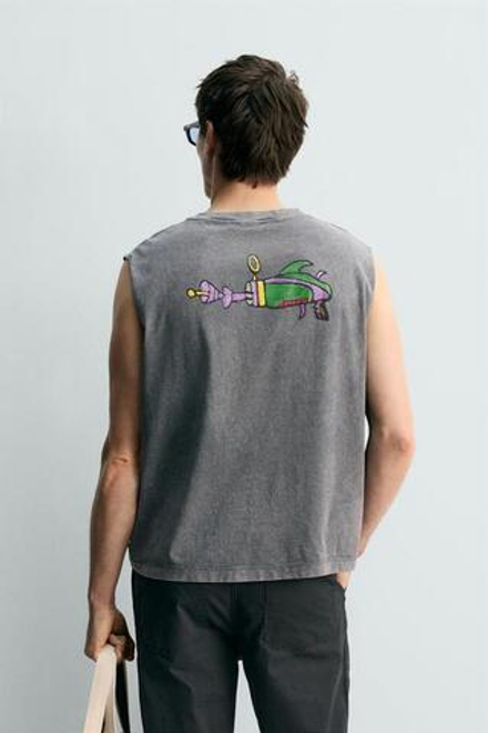 ZARA X DYLAN´S T-SHIRT CLUB МАЙКА SPACE JAM™ & ©, АНТРАЦИТОВО-СЕРЫЙ