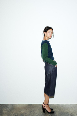 ZARА КАРДИГАН В СТИЛЕ КОЛОР-БЛОК, РАЗНОЦВЕТНЫЙ